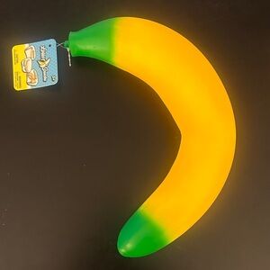 Banana Squishy Squish Fidget Twist Stretch Squeeze Squishie Toy - Yellow & Green